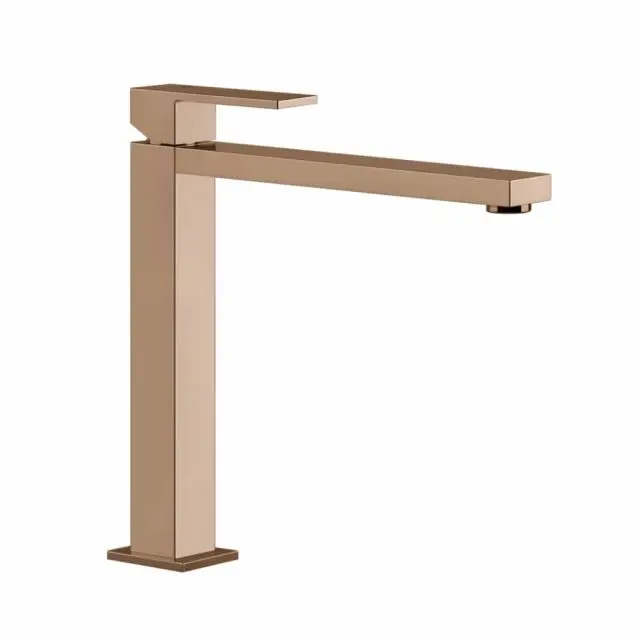 Gessi Rettangolo Miscelatore Monocomando Alto Lavabo 11924-Copper PVD