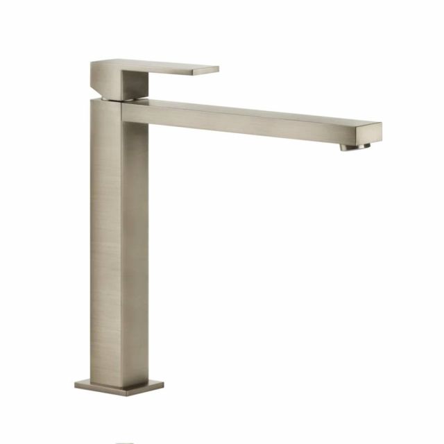 Gessi Rettangolo Miscelatore Monocomando Alto Lavabo 11924-Finox Brushed Nickel