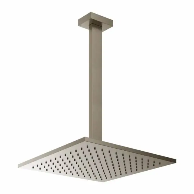 Gessi Rettangolo Shower soffione doccia a soffitto braccio personalizzabile 15199-Finox Brushed Nickel