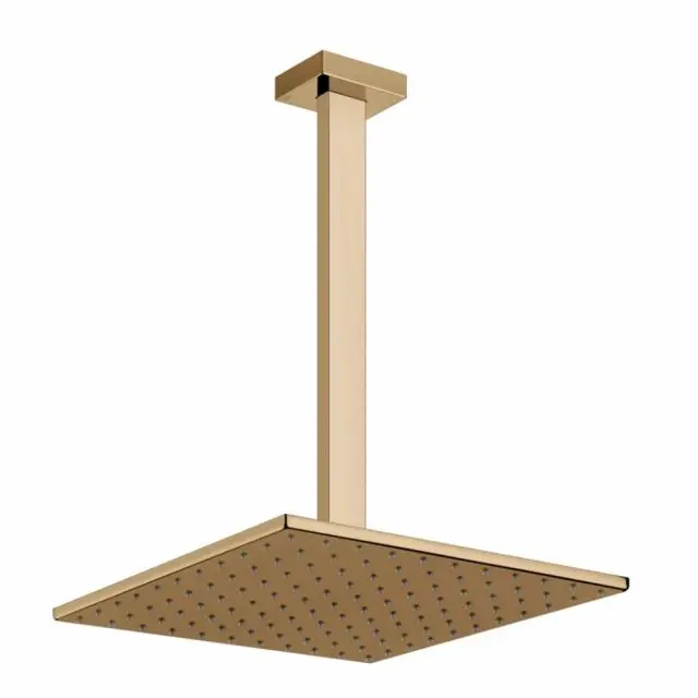 Gessi Rettangolo Shower soffione doccia a soffitto braccio personalizzabile 15199-Warm Bronze PVD