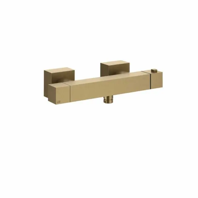 Gessi Rettangolo K Miscelatore Termostatico Esterno Doccia 19431-Warm Bronze Brushed PVD
