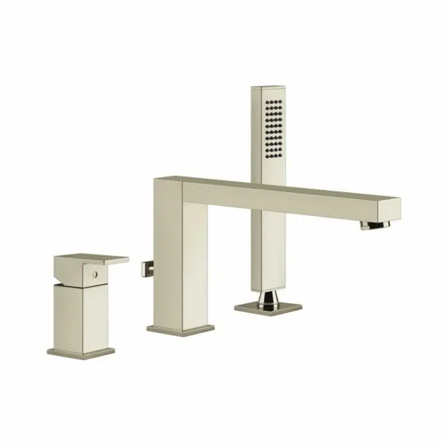 Gessi Rettangolo Gruppo Bordo Vasca 3 Fori 20037-Nickel PVD