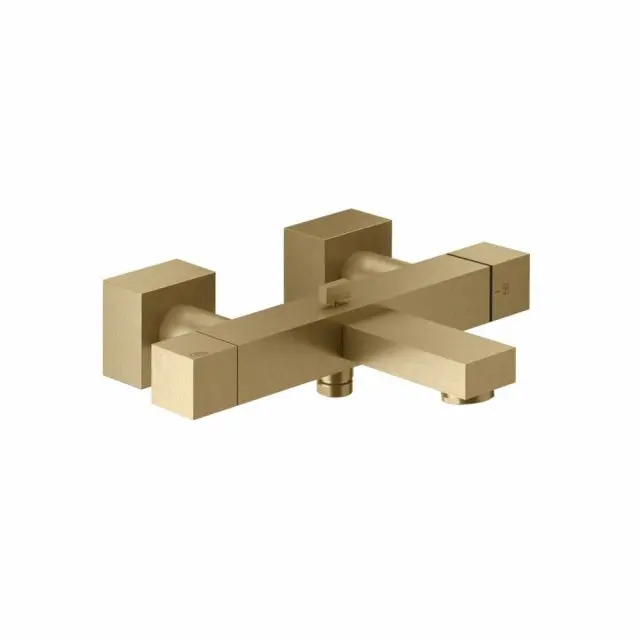 Gessi Rettangolo K Miscelatore Termostatico Esterno Vasca Bagno/Doccia 20111-Warm Bronze Brushed PVD