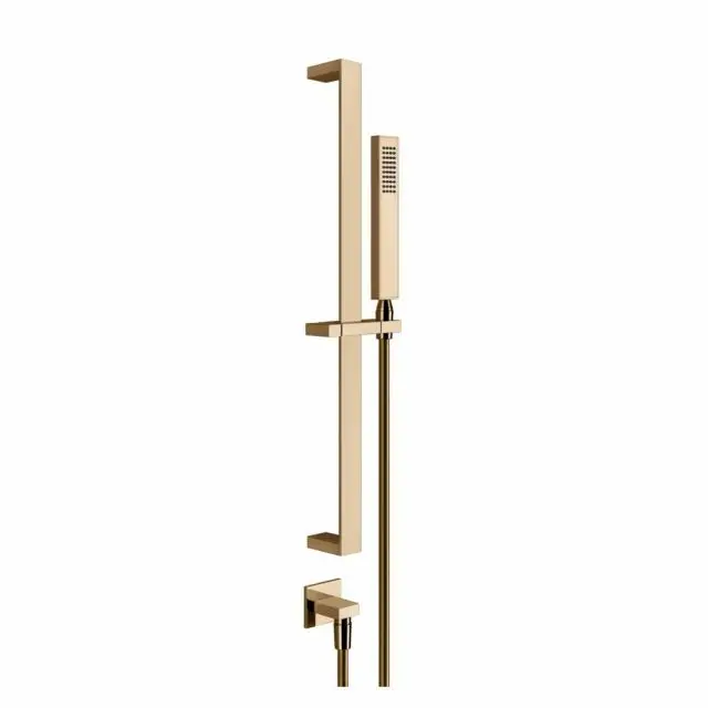 Gessi Rettangolo Asta Saliscendi con Doccetta 20142-Warm Bronze PVD