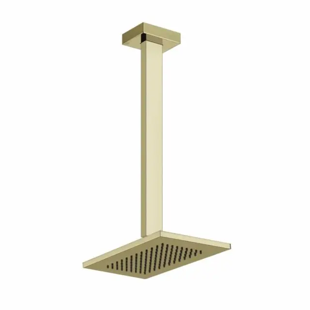 Gessi Rettangolo Shower soffione doccia a soffitto 20150-Brass PVD