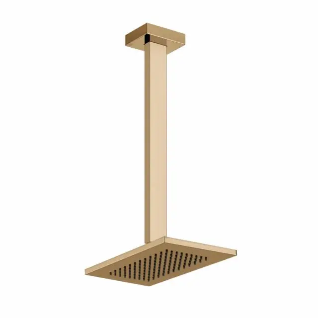 Gessi Rettangolo Shower soffione doccia a soffitto 20150-Warm Bronze PVD