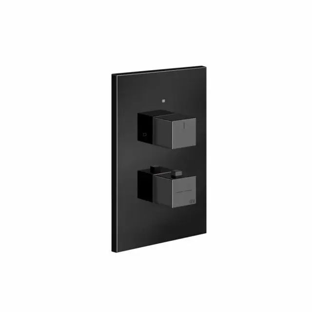 Gessi Rettangolo K miscelatore termostatico + parte ad incasso 20182+09269-Black Metal PVD