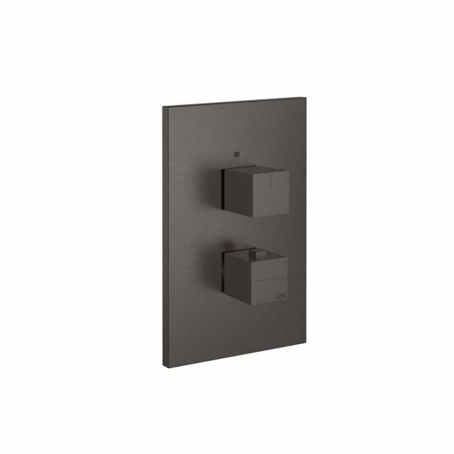 Gessi Rettangolo K miscelatore termostatico + parte ad incasso 20182+09269-Black Metal Brushed PVD