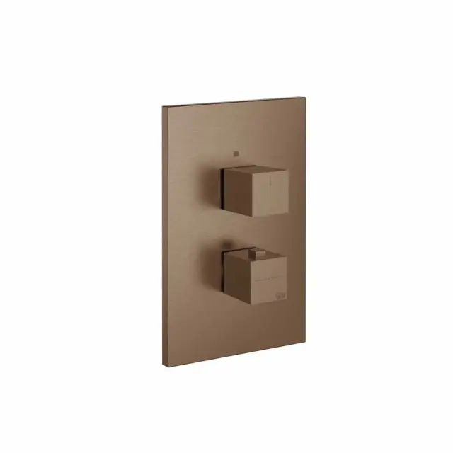 Gessi Rettangolo K miscelatore termostatico + parte ad incasso 20182+09269-Copper Brushed PVD