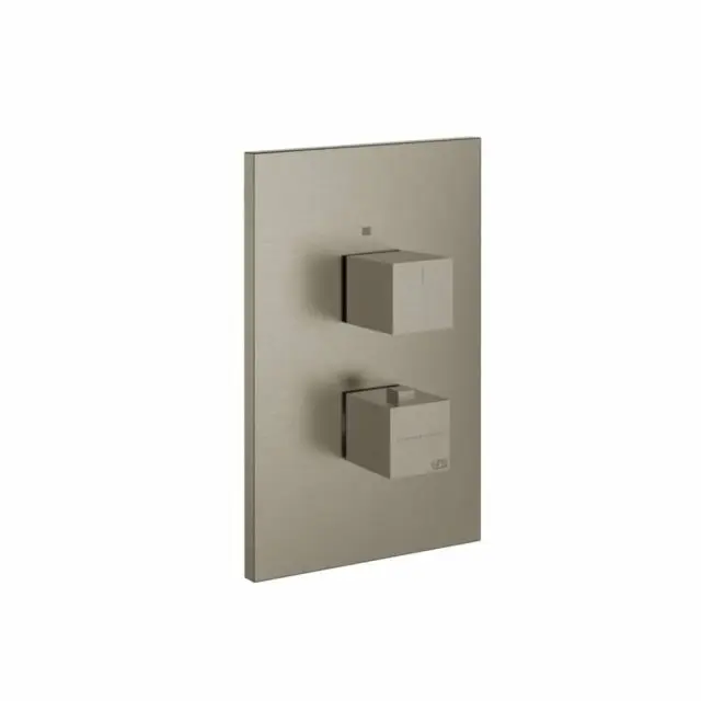 Gessi Rettangolo K Miscelatore Termostatico 3 Vie + Parte ad Incasso 20190+09269-Finox Brushed Nickel