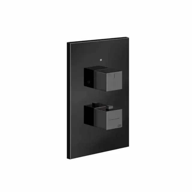 Gessi Rettangolo K Miscelatore Termostatico 3 Vie + Parte ad Incasso 20190+09269-Black Metal PVD