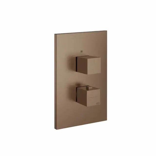 Gessi Rettangolo K Miscelatore Termostatico 3 Vie + Parte ad Incasso 20190+09269-Copper Brushed PVD