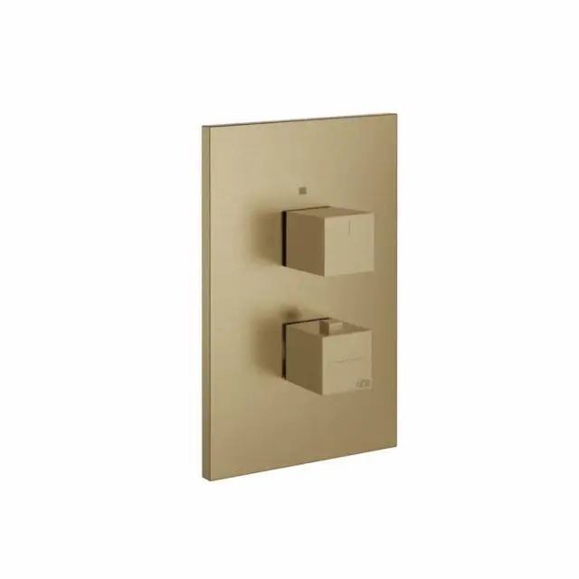 Gessi Rettangolo K Miscelatore Termostatico 3 Vie + Parte ad Incasso 20190+09269-Warm Bronze Brushed PVD