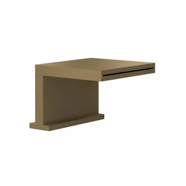 Gessi Rettangolo K bocca bordo vasca a cascata 20191-Antique Brass