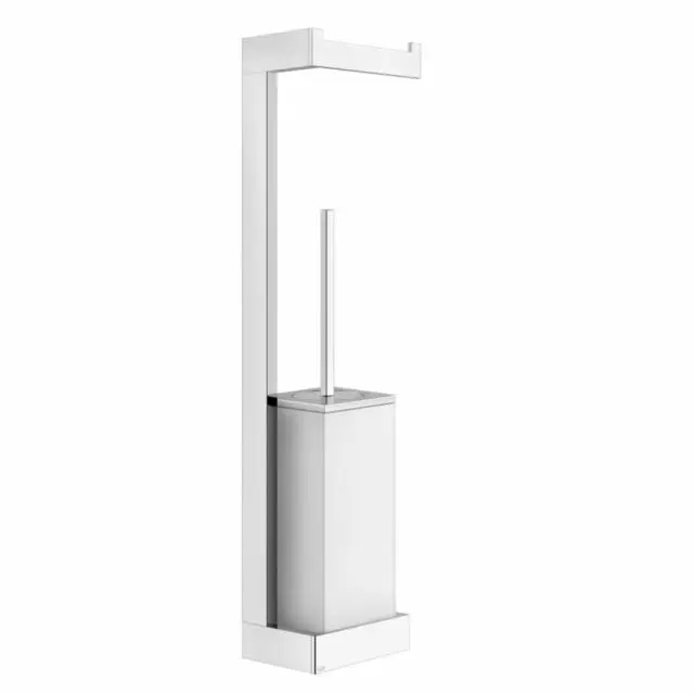 Gessi Rettangolo Porta Rotolo e Porta Scopino a Parete 20867-Cromo