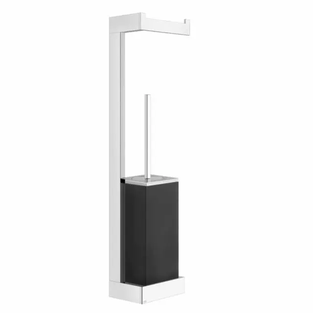 Gessi Rettangolo Porta Rotolo e Porta Scopino a Parete 20868-Cromo