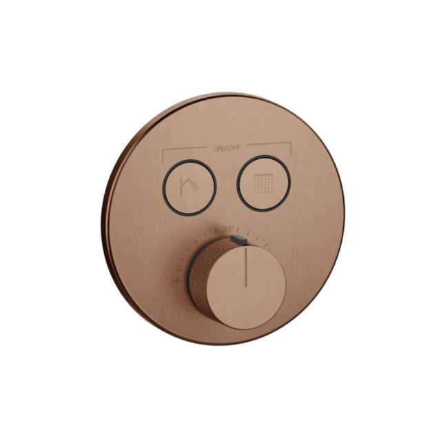Gessi Hi-Fi Comfort Miscelatore doccia a due funzioni 38713+38267-Copper Brushed PVD