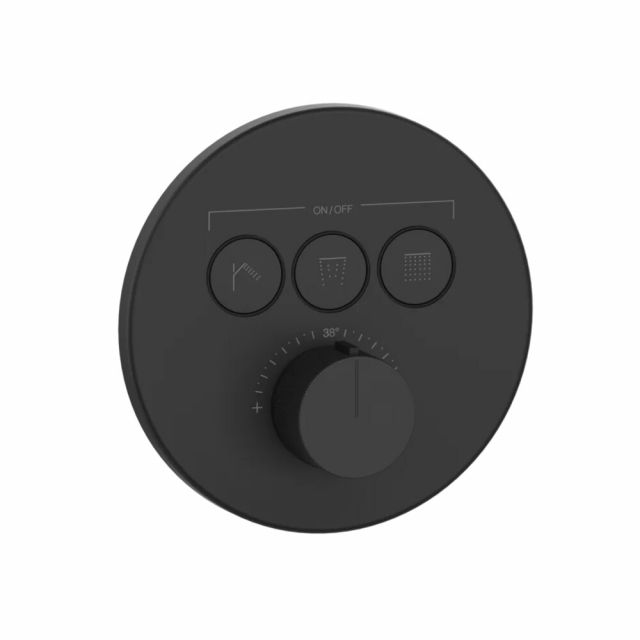 Gessi Hi-Fi Comfort Miscelatore doccia termostatico 38716+38268-Matte Black