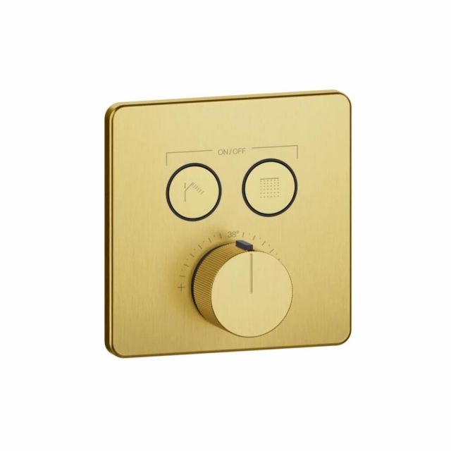 Gessi HI-FI Comfort Miscelatore a due funzioni 38718+38267-Gold Brushed PVD