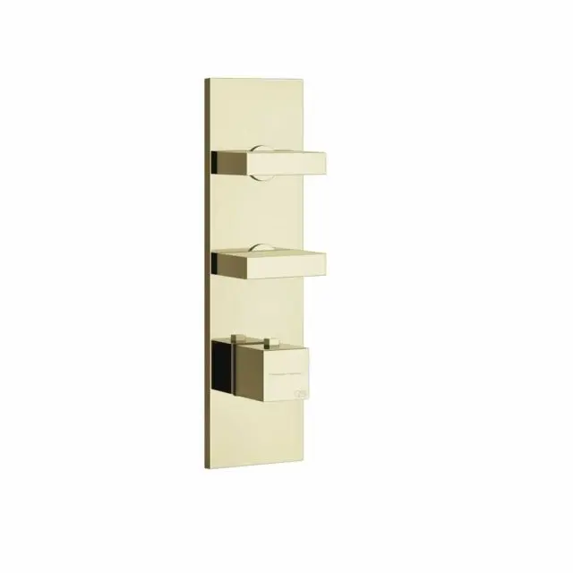 Gessi Rettangolo Miscelatore Termostatico a Parete 43024+43103-Brass PVD