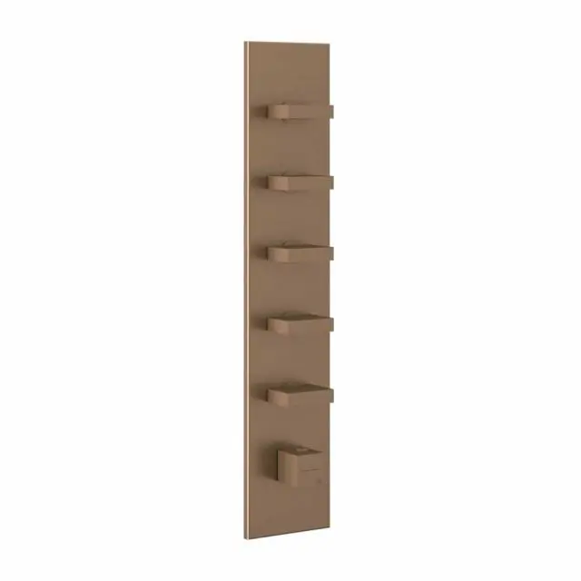 Gessi Rettangolo Shower miscelatore termostatico + parte ad incasso 43030+43109-Copper Brushed PVD