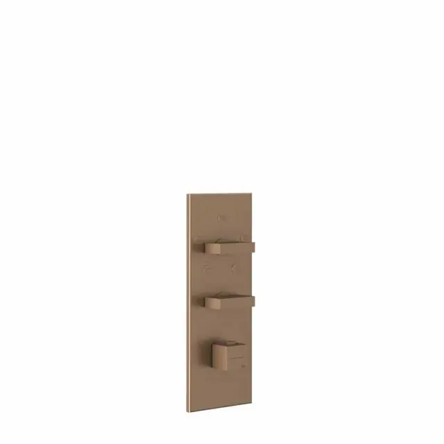 Gessi Rettangolo Shower Miscelatore Termostatico + Parte ad Incasso 43032+43111-Copper Brushed PVD