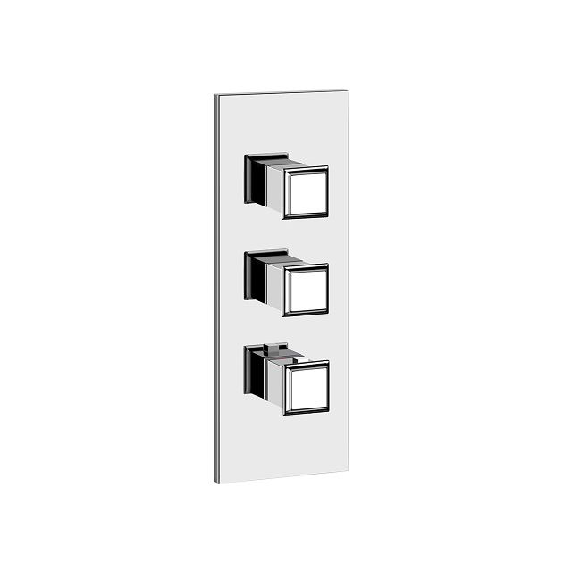 Gessi Eleganza Mitigeur thermostatique intégré haute capacité + corps d’encastrement 46204 + 43103