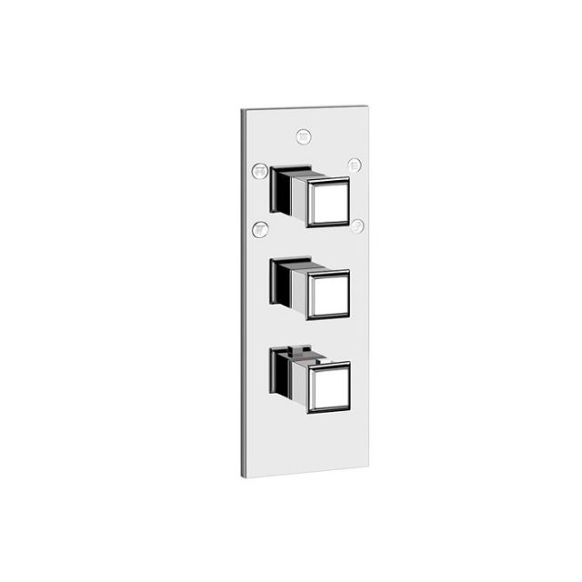 Gessi Eleganza Mitigeur thermostatique intégré haute capacité 46212 + 43111