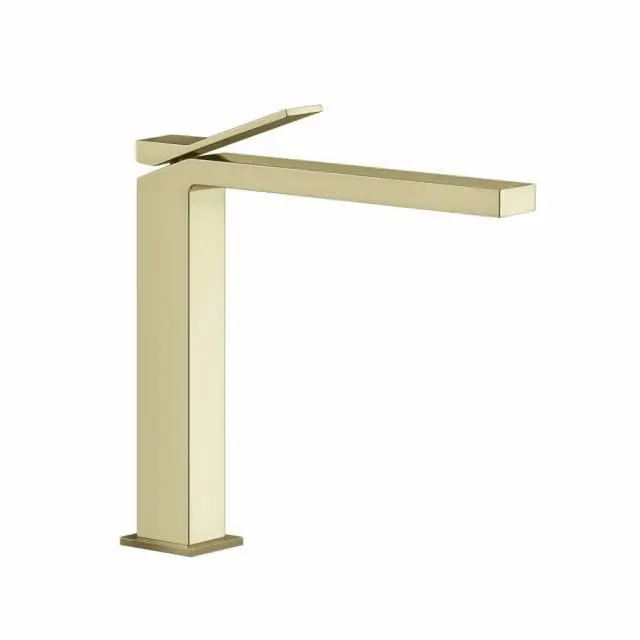 Gessi Rettangolo K miscelatore monocomando lavabo alto 53004-Brass PVD