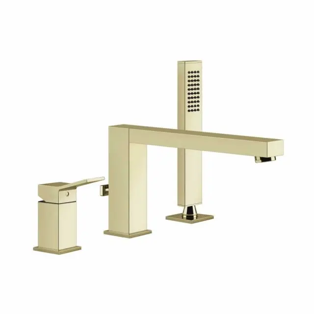 Gessi Rettangolo K gruppo bordo vasca tre fori 53037-Brass PVD