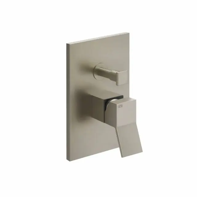 Gessi Rettangolo K miscelatore monocomando + parte ad incasso 53079+44673-Finox Brushed Nickel