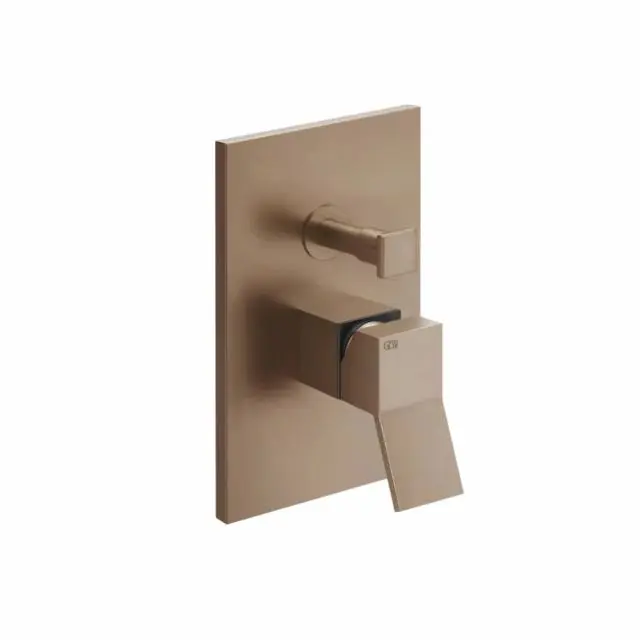 Gessi Rettangolo K miscelatore monocomando + parte ad incasso 53079+44673-Copper Brushed PVD