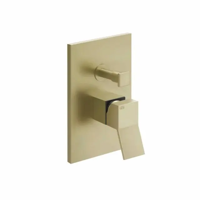 Gessi Rettangolo K miscelatore monocomando + parte ad incasso 53079+44673-Brass Brushed PVD