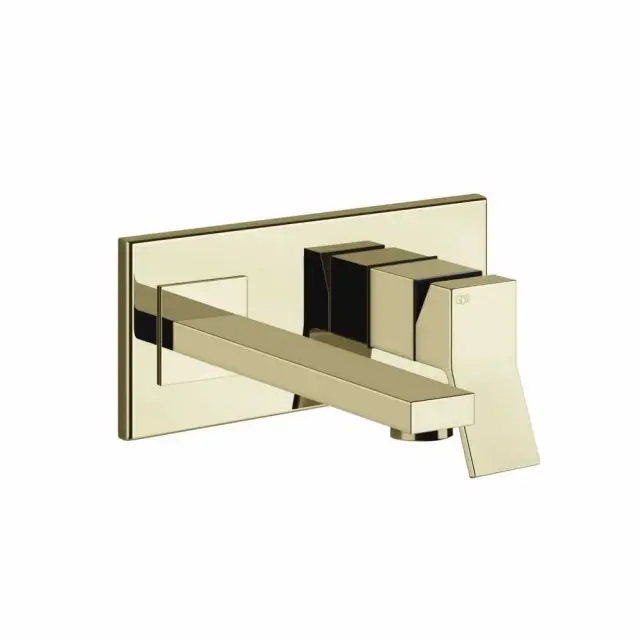 Gessi Rettangolo K miscelatore monocomando + parte ad incasso 53088+44697-Brass PVD