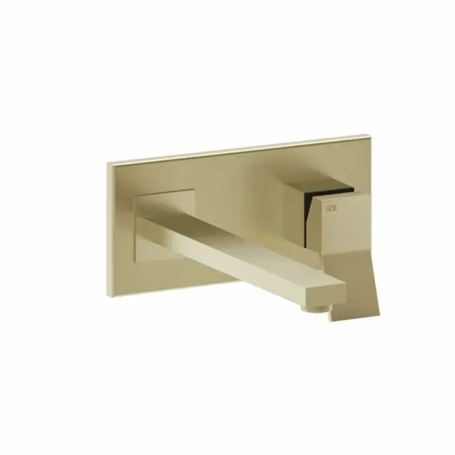 Gessi Rettangolo K miscelatore monocomando + parte ad incasso 53088+44697-Brass Brushed PVD