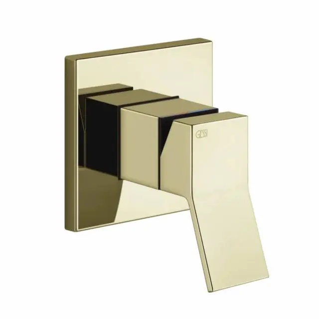 Gessi Rettangolo K miscelatore monocomando + parte ad incasso 53109+46112-Brass PVD