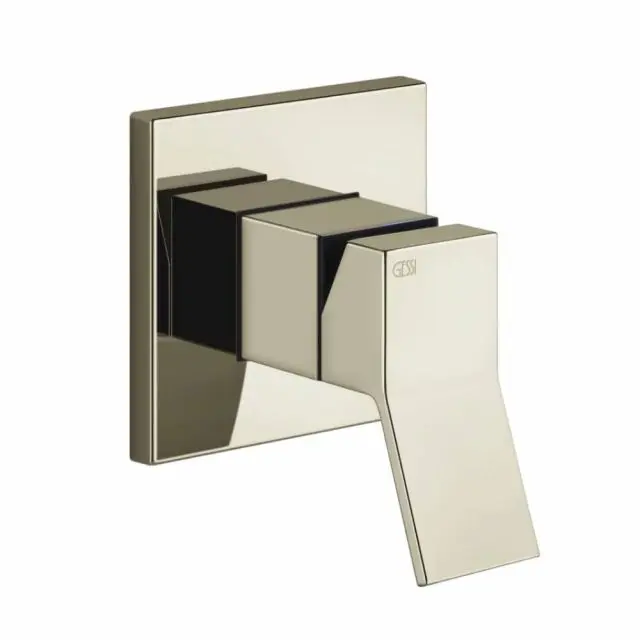 Gessi Rettangolo K miscelatore monocomando + parte ad incasso 53109+46112-Nickel PVD