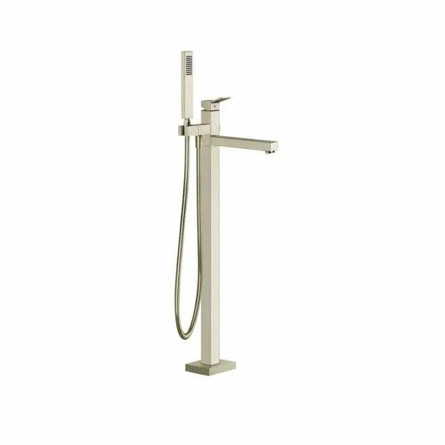 Gessi Rettangolo K Gruppo Vasca Freestanding 53129+46189-Nickel PVD