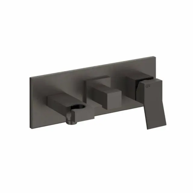 Gessi Rettangolo K miscelatore monocomando 2 vie + parte ad incasso 53141+44639-Black Metal Brushed PVD