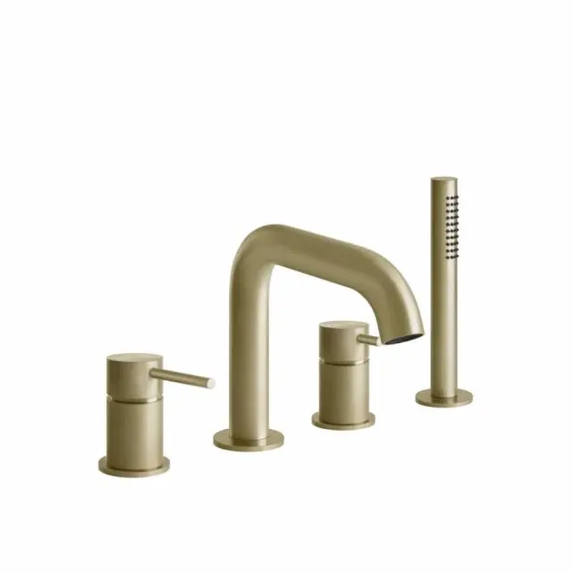 Gessi 316 Bath-Shower Gruppo Bordo Vasca 54037-Brushed Brass PVD