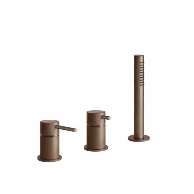 Gessi 316 Bath-Shower Gruppo Bordo Vasca 54043-Copper Brushed PVD
