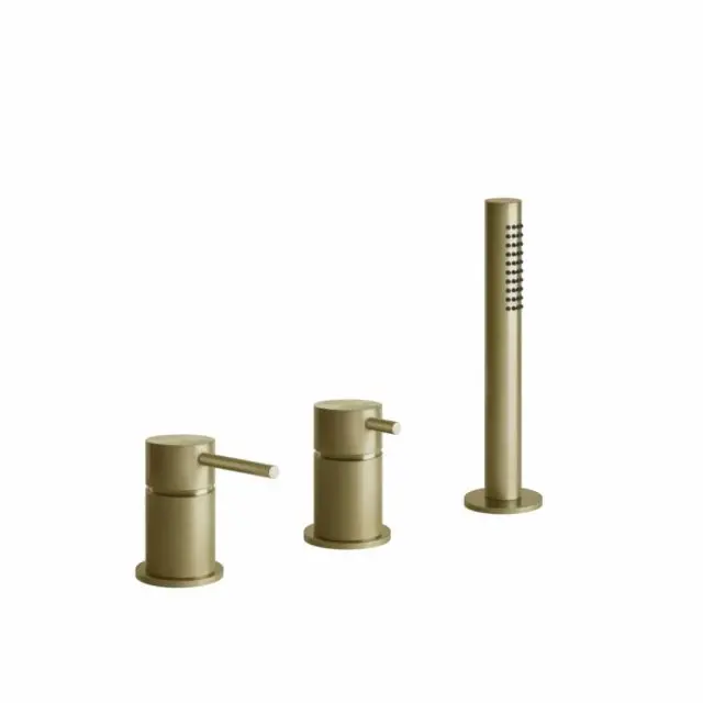 Gessi 316 Bath-Shower Gruppo Bordo Vasca 54043-Brushed Brass PVD
