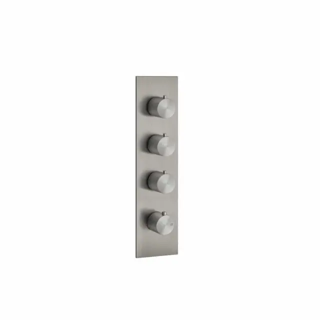 Gessi 316 Bath-Shower Miscelatore Termostatico Doccia 54516+43105-Steel Brushed