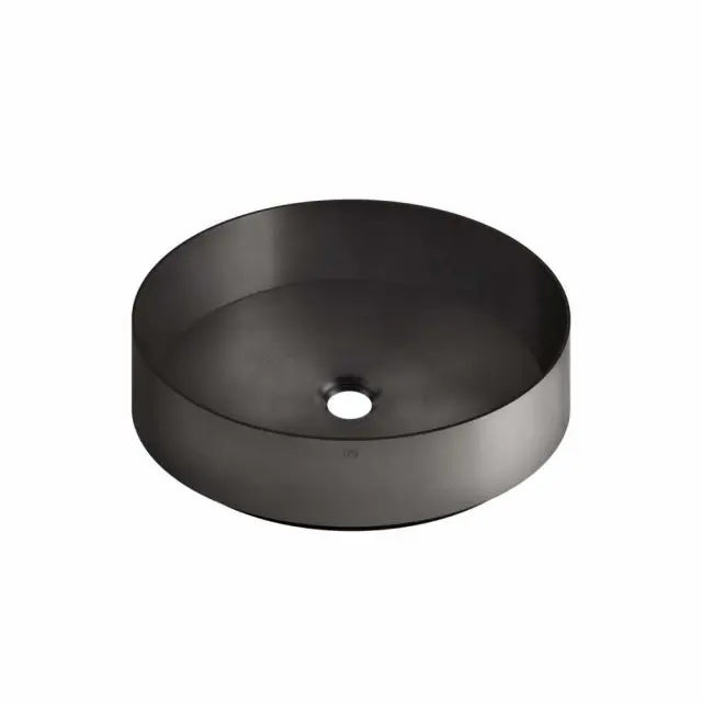Gessi 316 Total Look Lavabo da Appoggio in Acciaio Inox 54601-Black Metal Brushed PVD