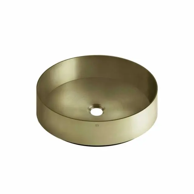 Gessi 316 Total Look Lavabo da Appoggio in Acciaio Inox 54601-Brushed Brass PVD