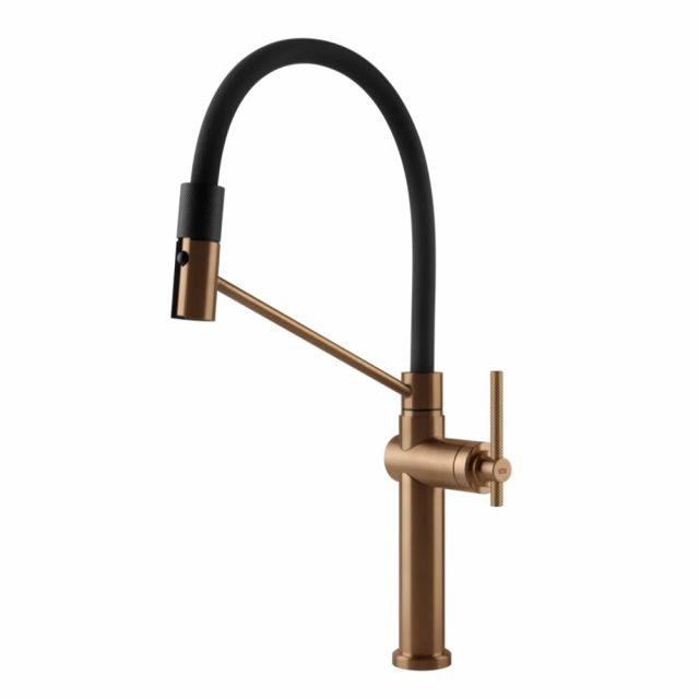 Gessi Cucina Habito Miscelatore Girevole Cucina 60664-Warm Bronze Brushed PVD