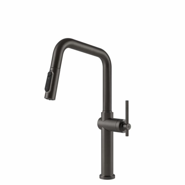 Gessi Cucina Habito Filtered Miscelatore Estraibile Cucina 60852-Black Metal Brushed PVD