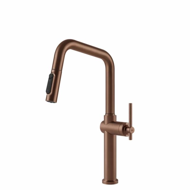 Gessi Cucina Habito Filtered Miscelatore Estraibile Cucina 60852-Copper Brushed PVD