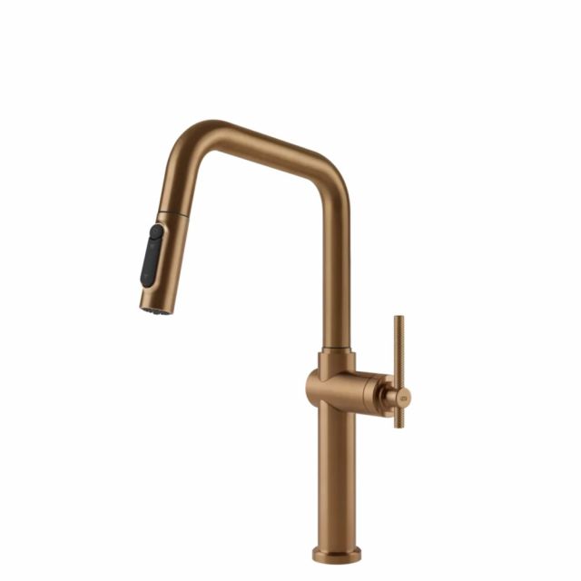 Gessi Cucina Habito Filtered Miscelatore Estraibile Cucina 60852-Warm Bronze Brushed PVD