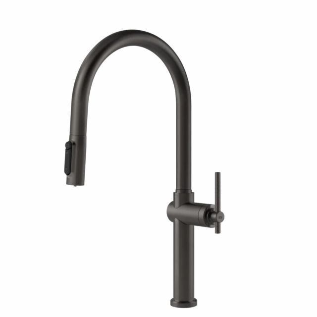 Gessi Cucina Habito Filtered Miscelatore Estraibile Cucina 60872-Black Metal Brushed PVD